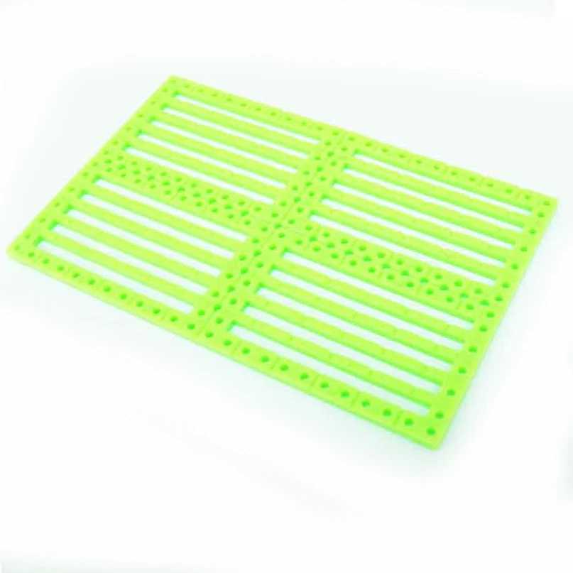 Plastic Functional Panel Chassis DIY Toy Car Shell Plate Perforated 7.5cmX12cm