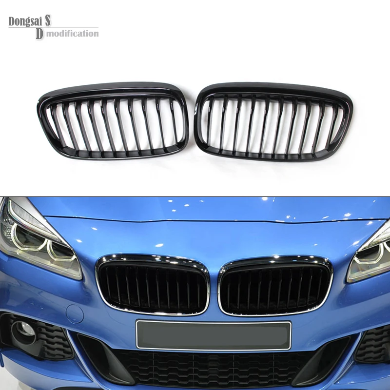 Глянцевый черный капюшон ABS гриль для BMW 2015 2016 F45 Active Tourer и f46 Gran 218i 220i 220d 225xe бампер