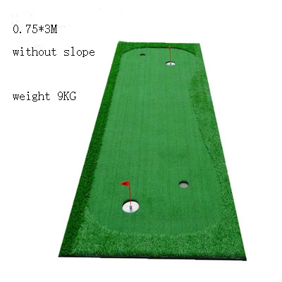 Комплект для мини-гольфа Крытый Паттер тренировочный одеяло набор мини гольф зелени коврик - Цвет: 0.75x3m without slop