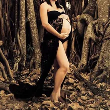 Одежда реквизит для беременных кружевное эластичное длинное платье для беременных для фотосессии платья без бретелек