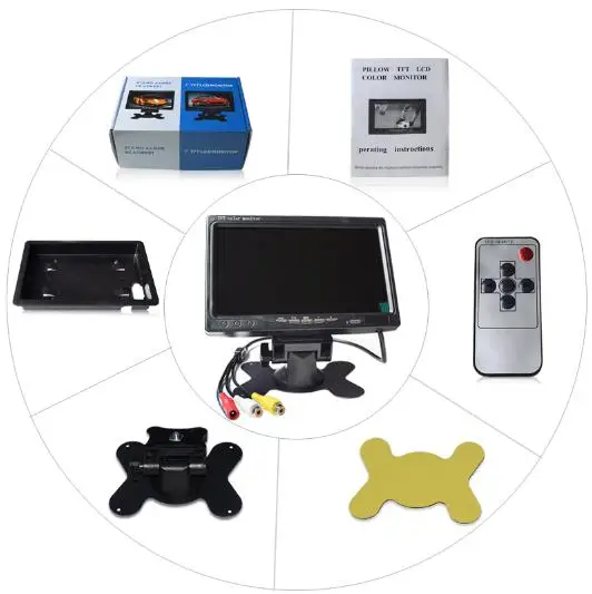XYCING 7 дюймов TFT LCD цветной 800*480 автомобильный монитор для камеры наблюдения