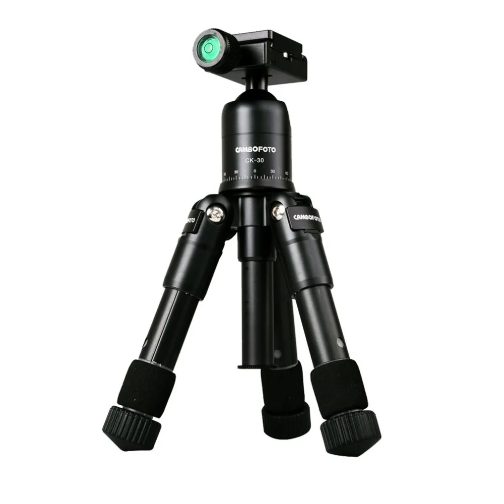 

CAMBOFOTO Camera Tripod Portable Flexible With Quick Release Plate With Ball Head Angle Lock Rubber Foot Pad Panning Dial