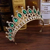 Luxury Green Crystal Baroque Diadem Rhinestone Bridal Crowns And Tiaras Headband For Wedding Party Prom Pageant Hair Accessories ► Photo 2/6