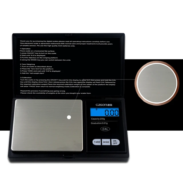GASON Z2 200g/0.01g Jewelry Scale For Gold Weight Hight Precision Mini Pocket Electronic Digital Balance LCD Display Grams