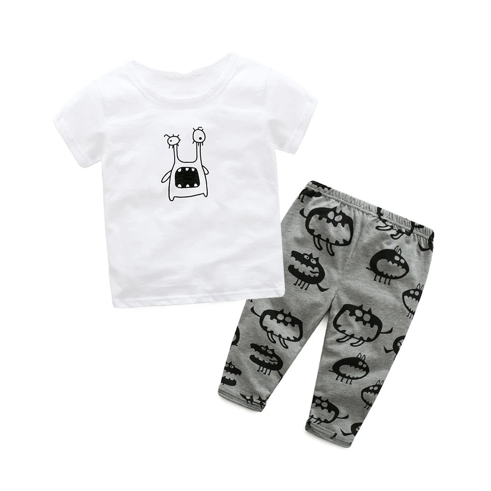 

Summer Boys Clothing Set Infant Newborn Kids Clothes Cartoon Cotton Short Sleeve Children Clothing Fashion Suits T-shirt Pants