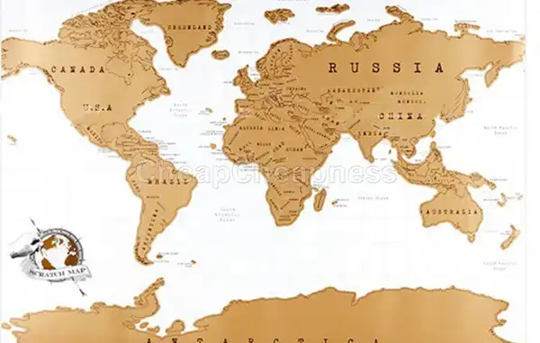 Новая карта для путешествий с царапинами, персональная карта мира, плакат для путешествий, журнал для отпуска, национальная карта мира - изображение