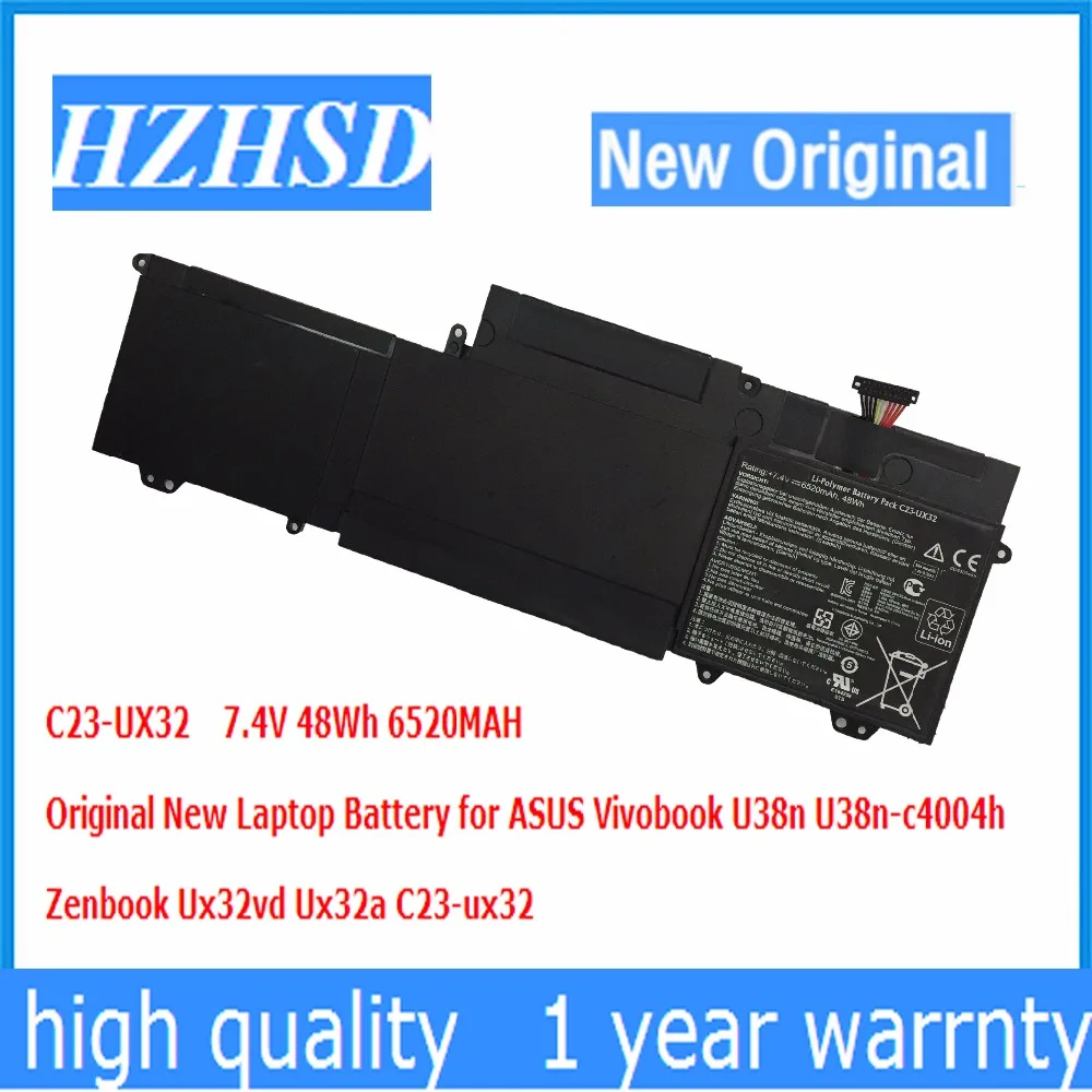 7,4 V 48Wh 6520 мА/ч, C23-ux32 Аккумулятор для ноутбука Asus Vivobook U38n U38n-c4004h Zenbook Ux32vd Ux32a