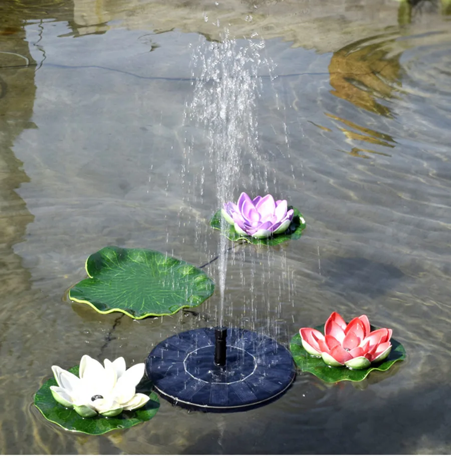 Стиль плавающий водяной насос солнечная панель спринклер для садовых растений полив пруд украшение аквариума фонтан