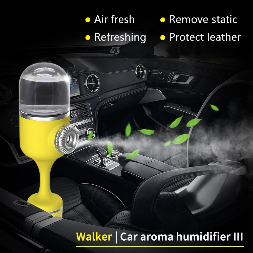 Car Humidifier Air Purifier Freshener Essential Oil Diffuser