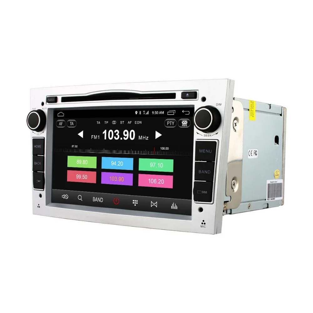 Sale vehicel 2 din car radio gps Android 6.0 with bluetooth USB car dvd For Vauxhall Opel Astra H G J Vectra Antara Zafira  wifi 4G 1