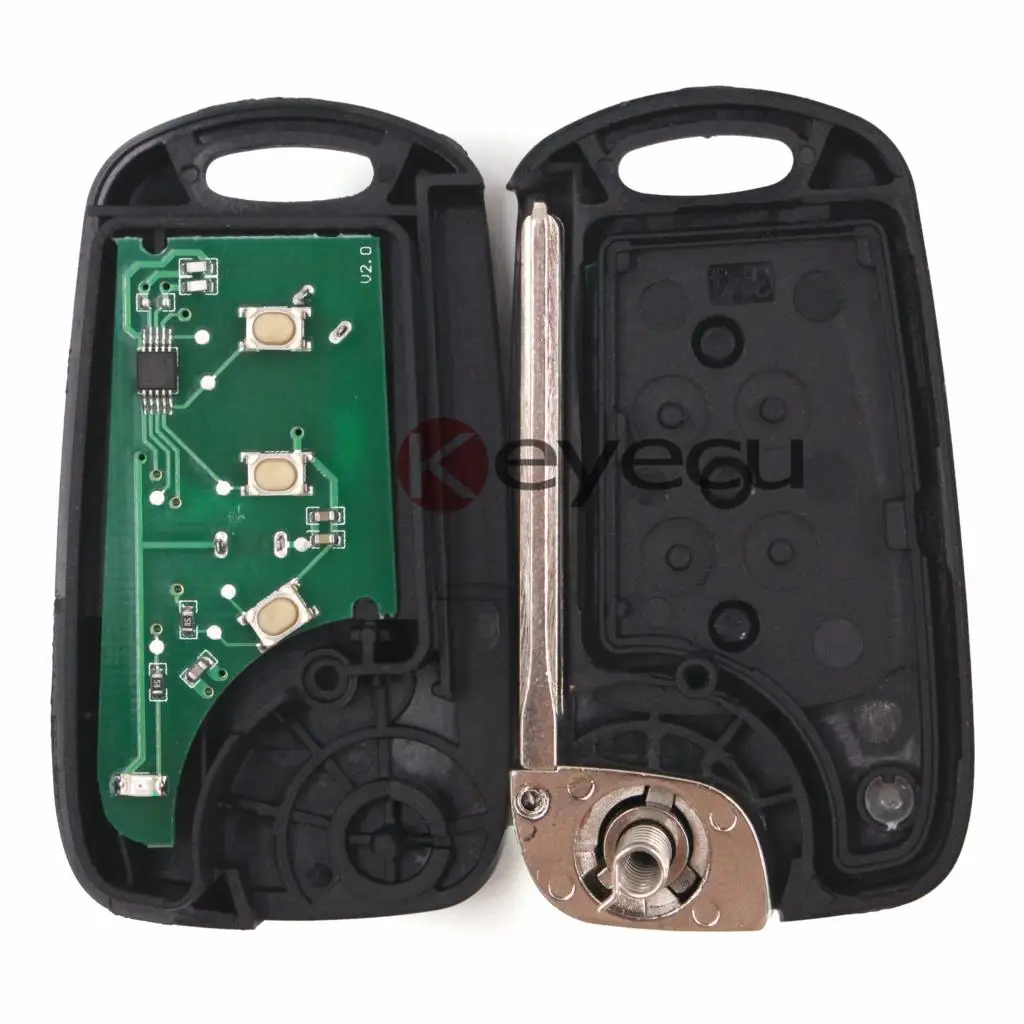 KEYECU Replacement 3 Button Transmitter Remote Key Fob 434MHz With Chip 80 BIT 4D ID60 for Hyundai IX20 2012 2013 2014 car remote key