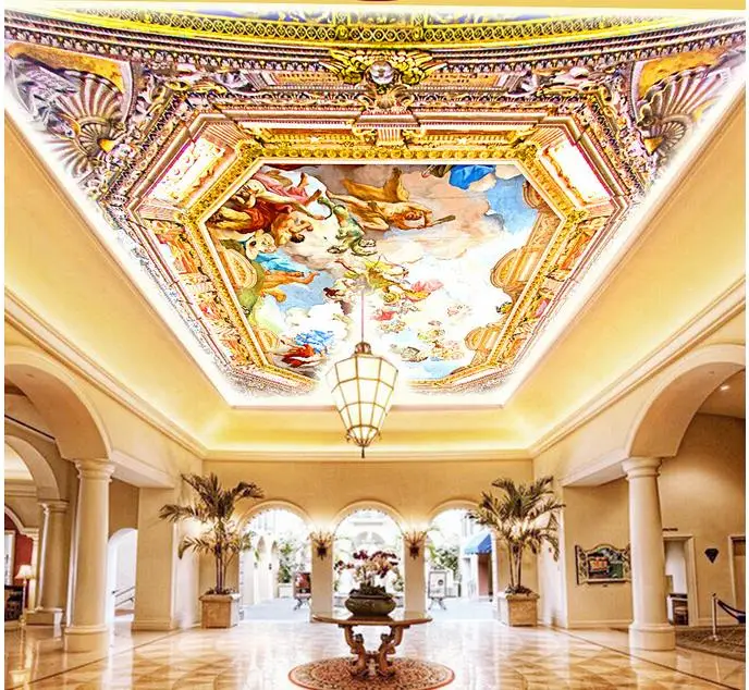 Custom 3d photo wallpaper ceiling murals The hotel is decorated mural background wall home decor | Обустройство дома