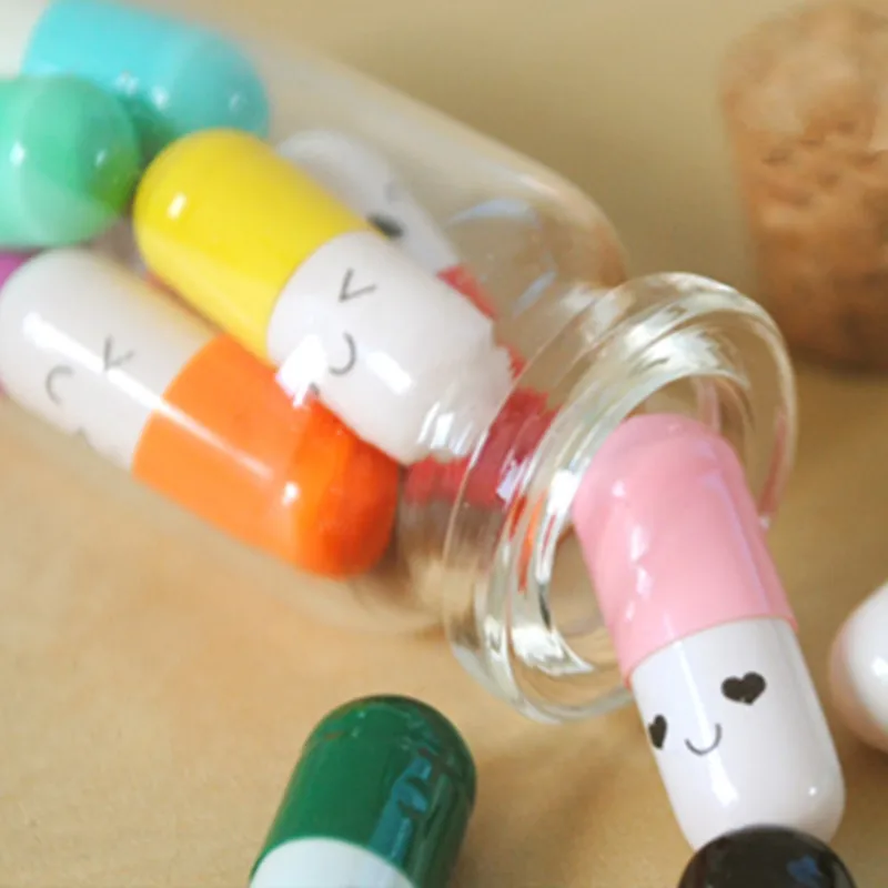 

50PCS Back To School Present Love Pills Gift Rolls Wishing Bottle Capsule Wedding Gifts for Guests Bridesmaid Gift Party Favors