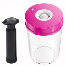 Вакуумный контейнер для еды большая емкость кофейная коробка с насосом Вакуумный пищевой упаковщик круглая форма кухонная коробка для хранения баночек