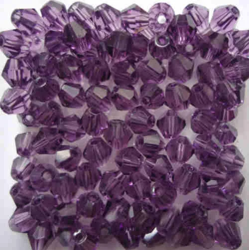 Isywaka U Choice 100 шт 4 мм двухконусные Австрийские хрустальные бусины очаровательные стеклянные бусины Свободные разделительные бусины для рукоделия изготовления ювелирных изделий - Цвет: purple