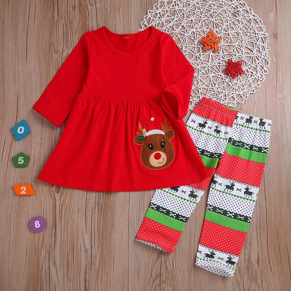 

Toddler Autumn Kid Girl Boy Clothes Long Sleeve Casual Cartoon Print Top Pants Girls Outfits Kids Clothing For Girls Sets