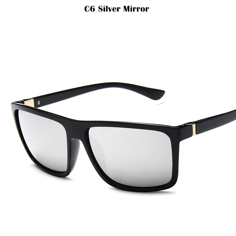 Модные солнцезащитные очки для вождения для мужчин, солнцезащитные очки для мужчин, роскошные брендовые Винтажные Солнцезащитные очки, Классические солнцезащитные очки, ретро очки - Цвет линз: Silver Mirror