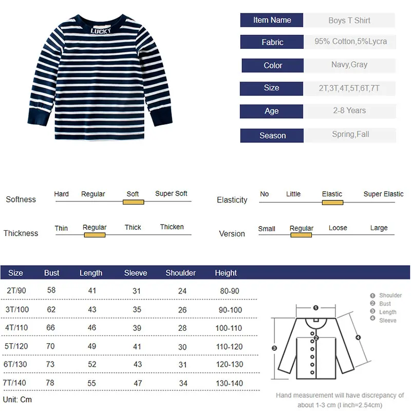 Детская Хлопковая футболка для мальчиков, футболки для мальчиков, Детская футболка с длинными рукавами топы, рубашки для малышей в полоску, Осенняя детская одежда