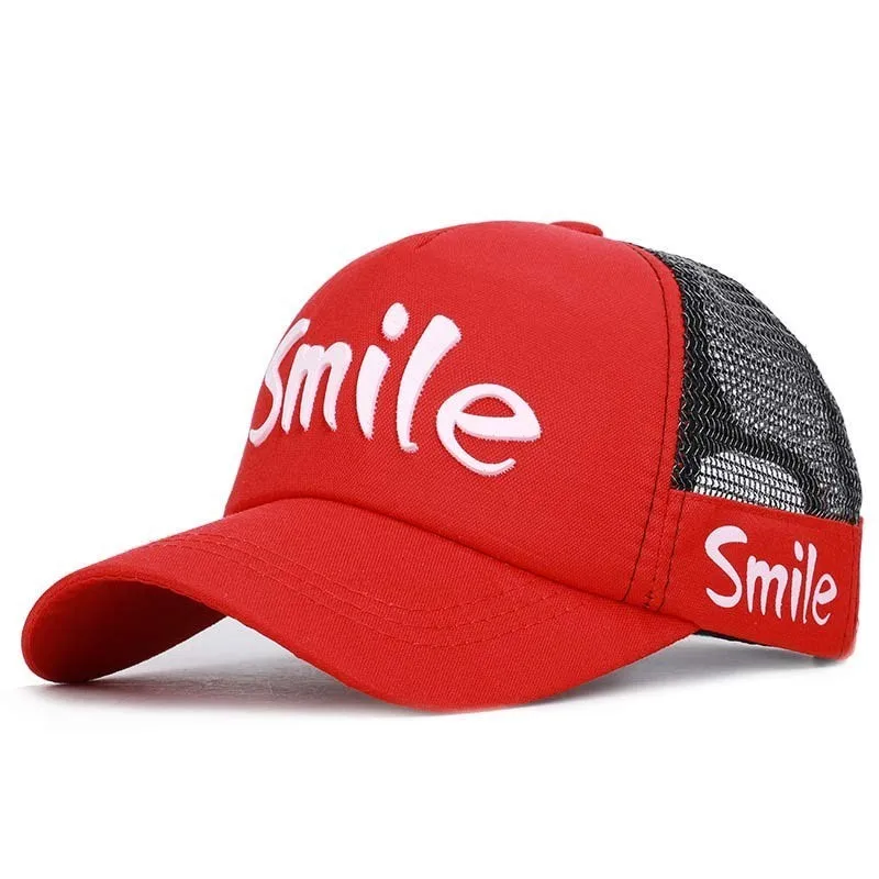 Детская бейсболка с надписью Smile сетчатая шапка Дальнобойщик для мальчиков и