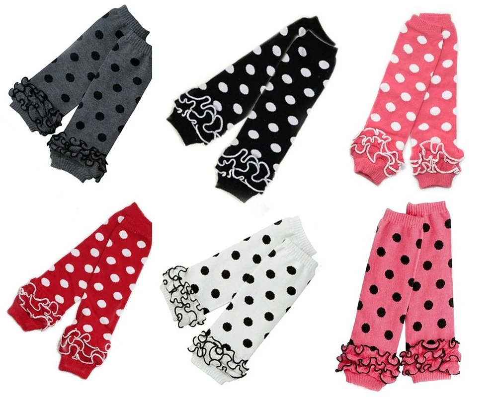 Polka Dot Ruffle Leg warmers Summer Autumn Baby Leg Warmers Set 6 style