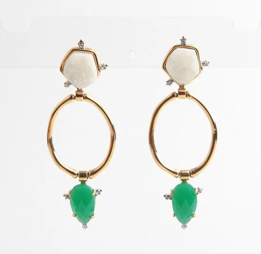 

CSxjd High quality copper metal Stones Women earrings jewellery