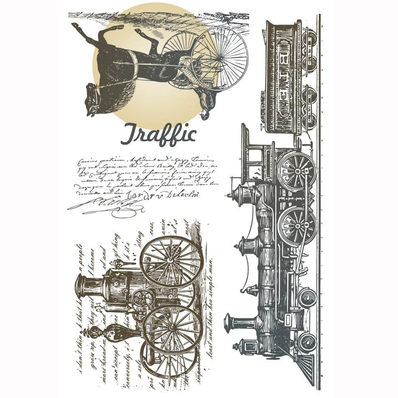 

ZFPARTY Vintage Train Transparent Clear Silicone Stamp/Seal for DIY scrapbooking/photo album Decorative card making