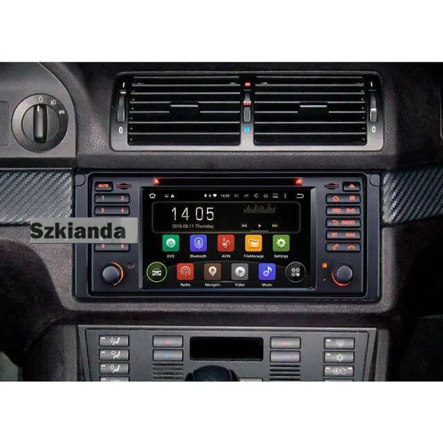 Discount Android 7.0 Quad Core GPS Navigation 7"Car DVD Player for BMW E39 X5 M5 1997-2003 with BT RDS Radio SWC USB SD 3G WIFI Canbus 2