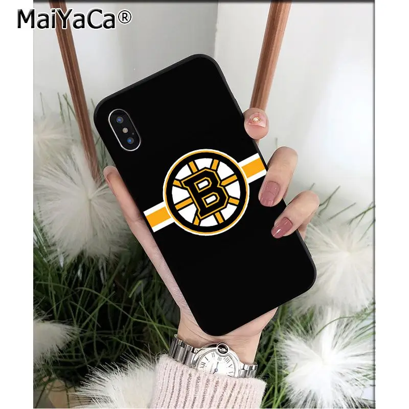 MaiYaCa Boston Bruins Силиконовый ТПУ мягкий черный чехол для телефона для iPhone 5 5Sx 6 7 7plus 8 8Plus X XS MAX XR - Цвет: A6