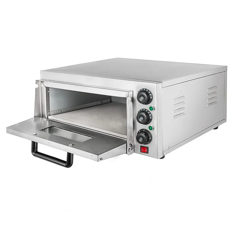 Stainless Steel Commercial 2000 W Electric Pizza Oven Single Deck Baking Machine 110V/50Hz