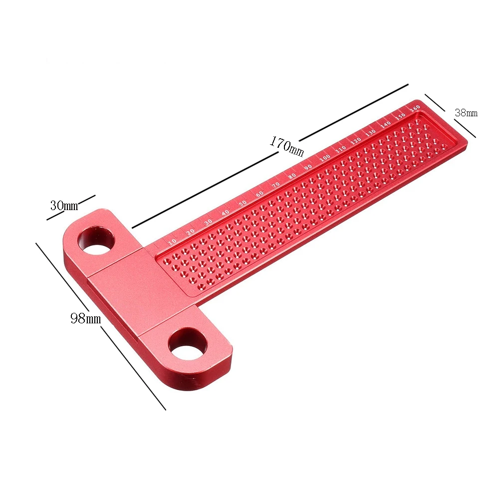 ALLSOME деревообрабатывающий инструмент, металлическая линейка 160 мм, Т-образный калибр, алюминиевые скрещенные ноги, метрические измерительные ручные инструменты