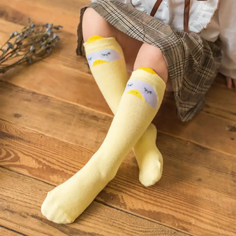 Calcetines hasta la rodilla niños bebé oso lindo estampado de panda de algodón calcetines calienta Otoño de niño rodilla calcetines de niño de ropa de moda