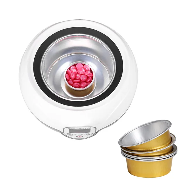 5pcs Hair Removal Melting Wax Bowl Gold Round Shape Aluminum Foil