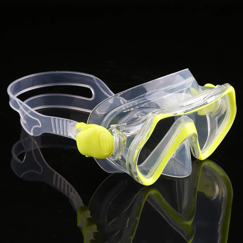 

REIZ Children Diving Swimming goggles Mask Plain Glasses Tempered Glass Lens Snorkeling goggles Adjustable Diving Swimming Mask