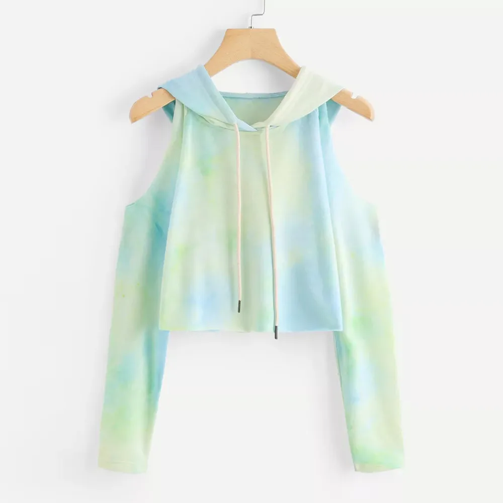 

Women's Hoodie Strapless Printed Sweatshirt summer ladies fashion Long Sleeve Pullover Tops Blouse hoodies women sweatshirts