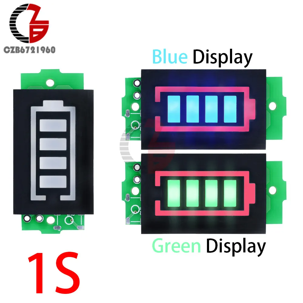 1 S/2 S/3 S/4S/6 S/7 S 12V 18650 Li-po литий-ионный аккумулятор Емкость Вольтметр с индикатором питания Тестер Синий Зеленый светодиодный дисплей Панель - Цвет: 1S