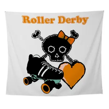 

Roller Derby Heart (Orange) Wall Tapestry