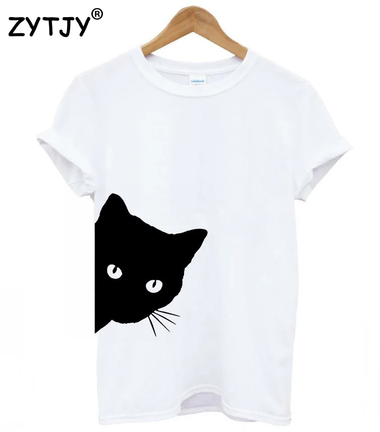 

cat looking outside Print Women tshirt Cotton Casual Funny t shirt For Lady Girl Top Tee Hipster Tumblr Drop Ship MA-7