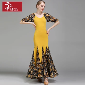 

Newest fashion woman ballroom Standard dance dress dance clothing stage Modern dance costumes 1732