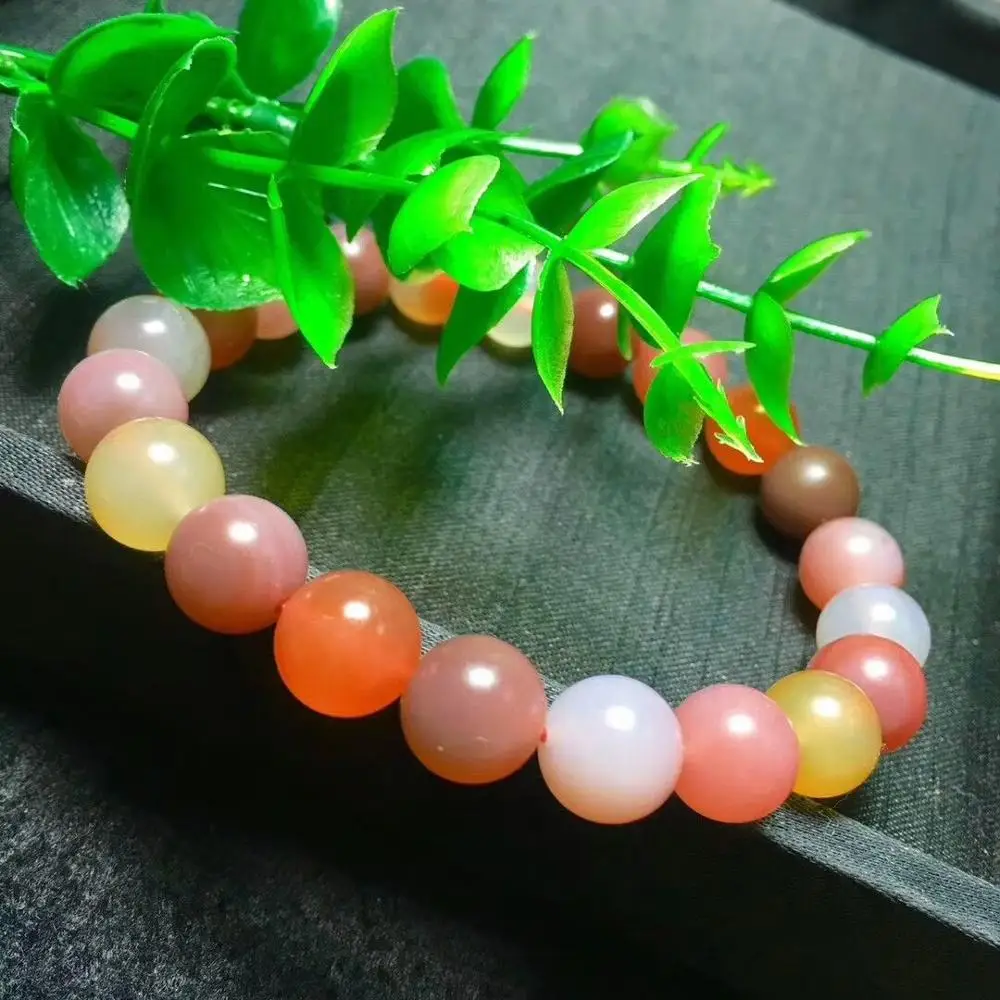 

Natural Color Collection Agate Gemstone Beads Bracelet 9.5mm AAA