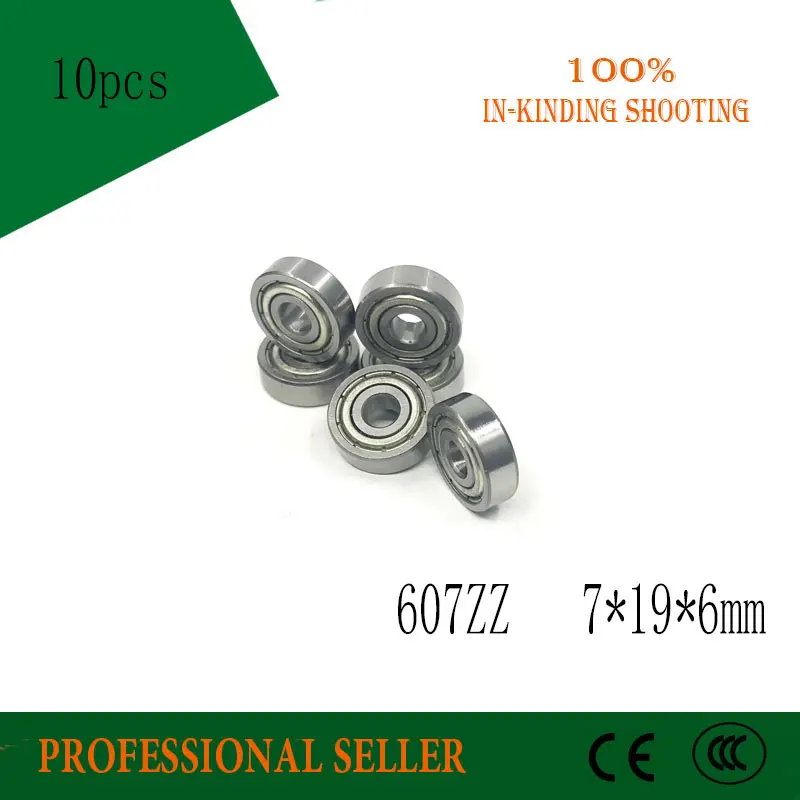 Бесплатная доставка 10 шт. 607ZZ ABEC-1 607-2Z миниатюрный шарикоподшипник 7*19*6 мм 607 ZZ