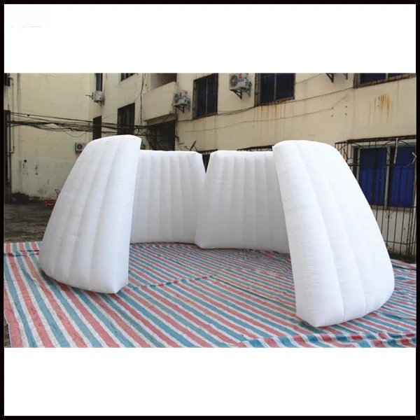 

Free shipment 4m length 2018 Hot sale white color giant inflatable wall with led light for advertising and meeting