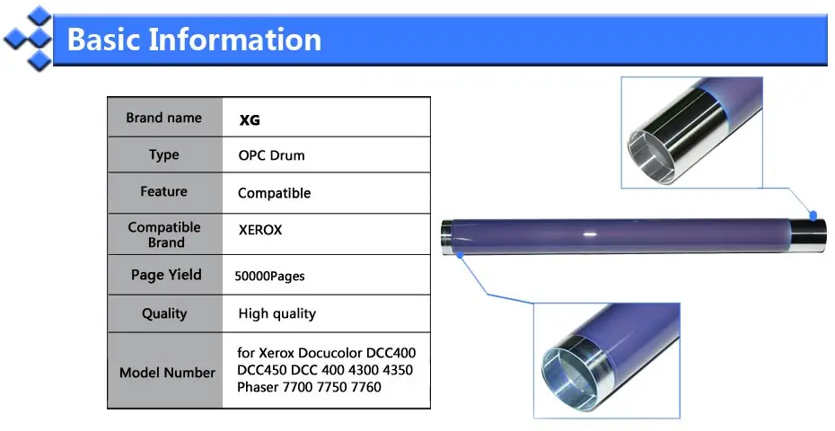 2 шт. DCC400 совместимый OPC сменный барабан для Xerox Docucolor DCC450 DCC 400 4300 4350 DC3535 Phaser 7700 7750