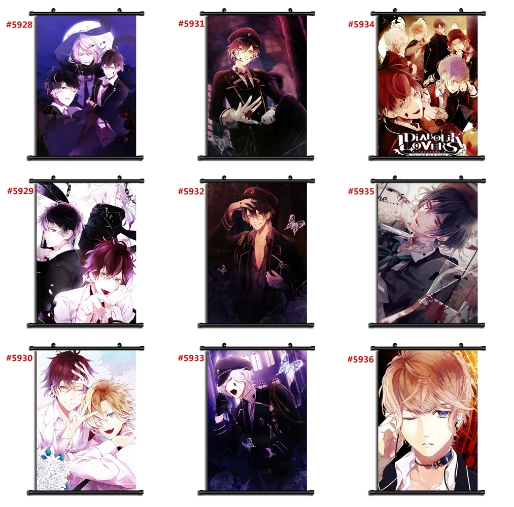 DIABOLIK LOVERS Аниме Манга настенный плакат прокрутка|Рисование и каллиграфия| |