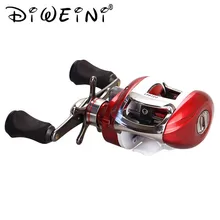 6,2: 1 левая/правая рука приманка для литья рыболовная Катушка 12+ 1 шарикоподшипники, красно-белая Магнитная Тормозная система Катушка Для Приманки