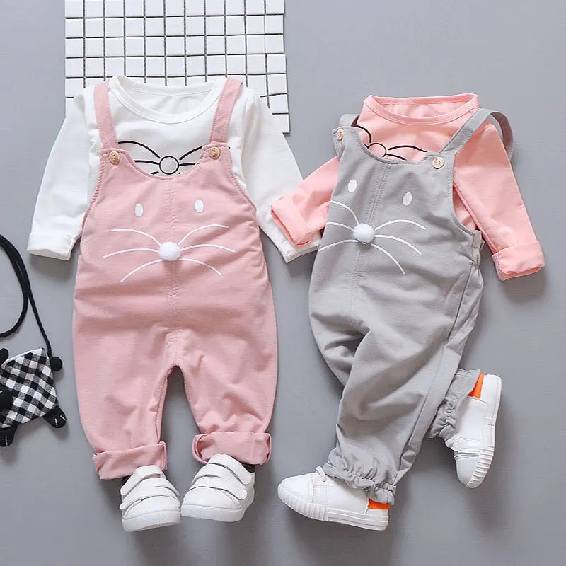 

Spring Newborn Baby Girls Clothes Sets Fashion Suit T-shirt + Pants Suit Baby Girls Outside Wear Sports Suit Clothing Sets