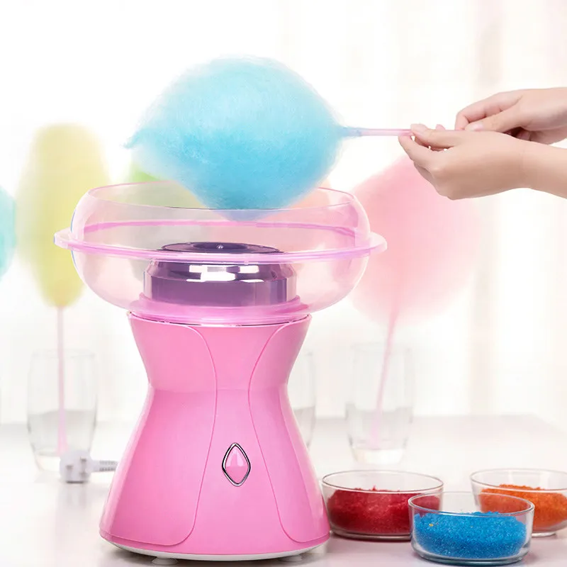 

220V Household Electric Fancy Cotton Candy Maker Machine Mini Portable Cotton Suager Machine High Quality For Children Gift