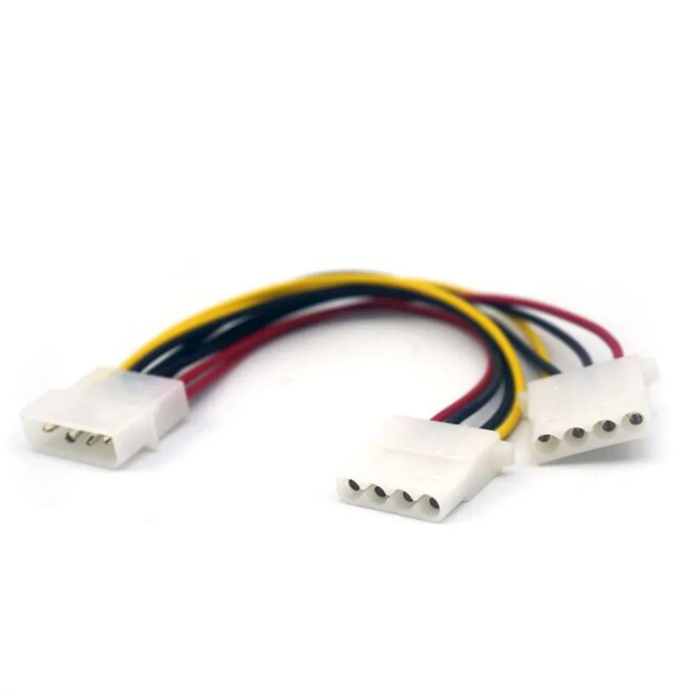 18 см 2 канальный 4 pin блок электропитания разветвитель кабеля LP4 Molex отклонения в размерах на 1-2 Дополнительные жесткий диск или компакт-дисков/DVD-Rom 12,19