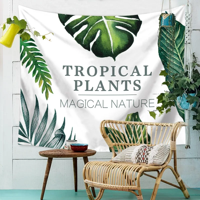 

Nordic style Bohemian Tropical Rain Forest Lightweight Fabric Wall chakra Tapestry Beach Throw Blanket Hanging Home Decorations
