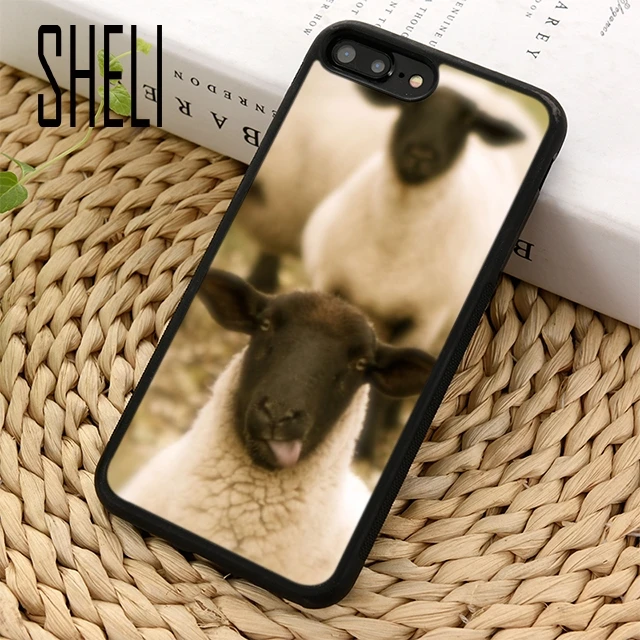 Шели смешная овечка для лица Ферма животных козы чехол телефона iPhone 5 6 7 8 plus 11 pro X XR