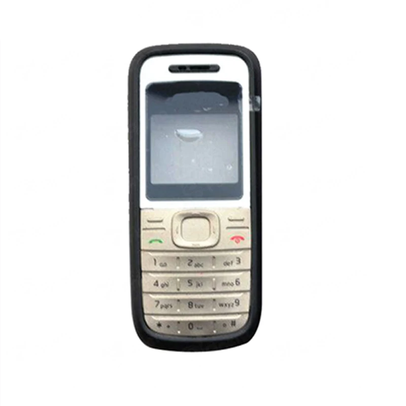 Для Nokia 1208, новинка 1200, полный корпус, чехол, передняя рамка с клавиатурой, стекло+ средняя рамка+ задняя крышка с логотипом